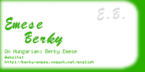 emese berky business card